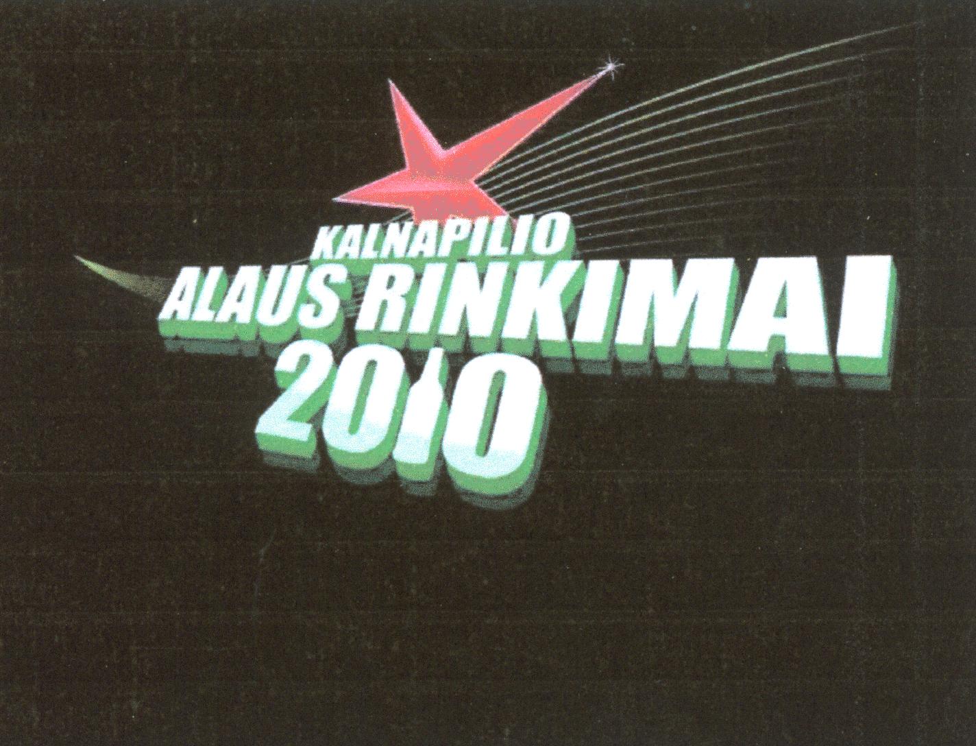 Prekės ženklas: KALNAPILIO ALAUS RINKIMAI 2010